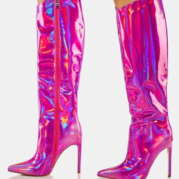 AZALEA WANG " NOT YOUR AVERAGE PINK " Stiletto Boots ( BRAND NEW!! ) - Picture 2 of 6
